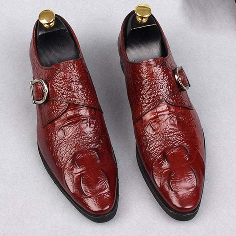 Men's Business Casual Single Monk Exotic Shoes