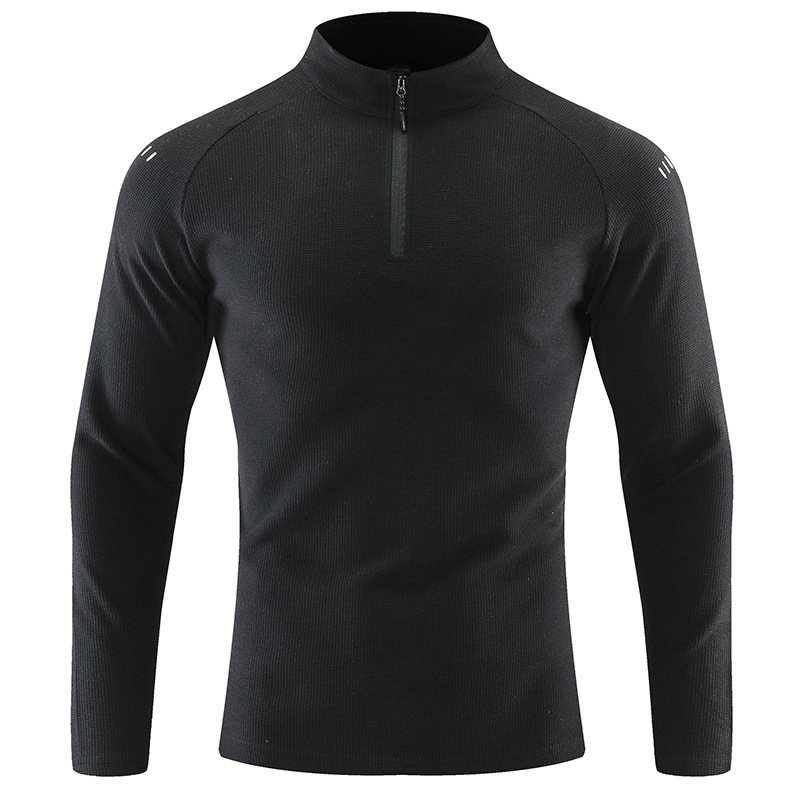 Men's Basic Quick-Drying, Breathable, Stretchy Zip-Up Top