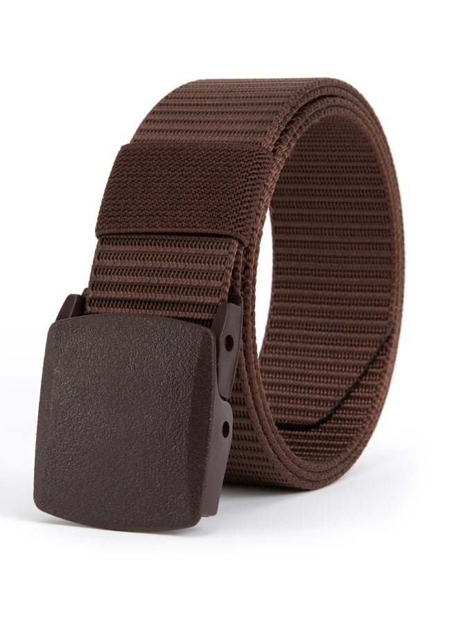 Men's outdoor training automatic buckle nylon canvas braided belt