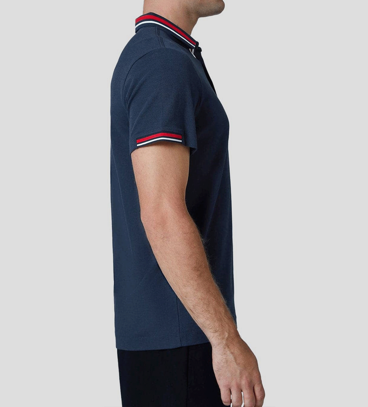Classic Jacquard Collar Polo Shirt