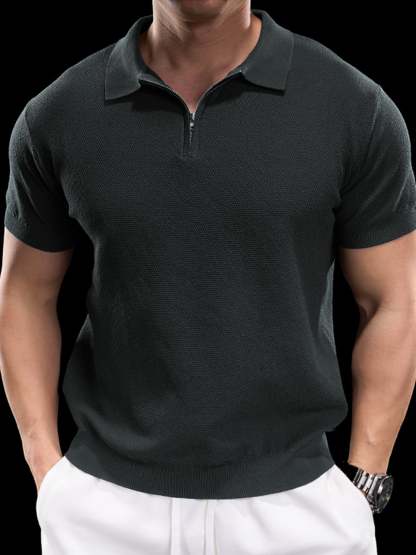 FlexKnit Active Knitted Zip Polo