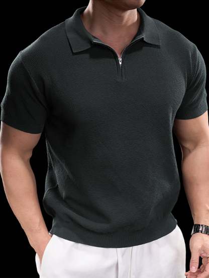 FlexKnit Active Knitted Zip Polo