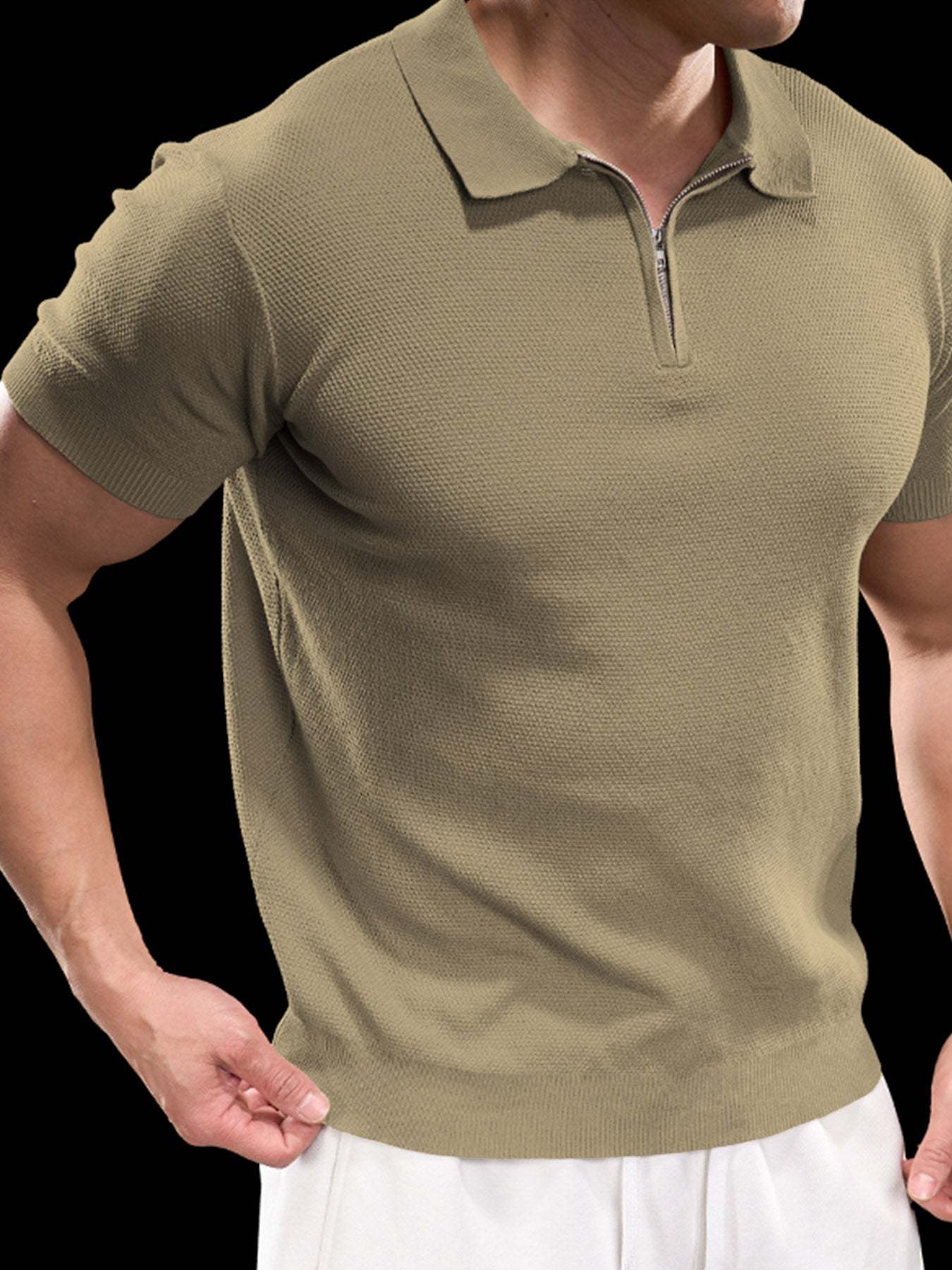 FlexKnit Active Knitted Zip Polo