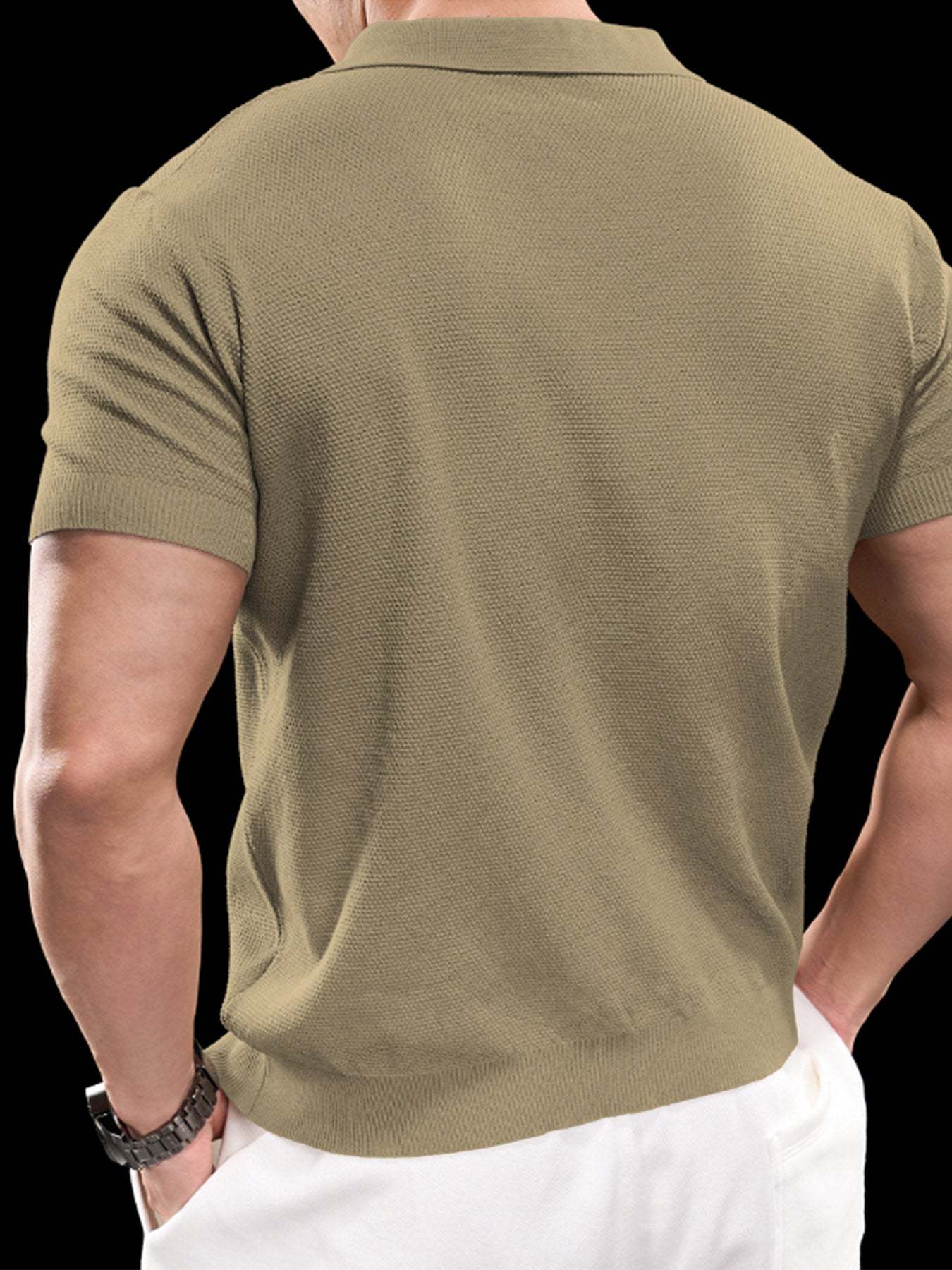 FlexKnit Active Knitted Zip Polo