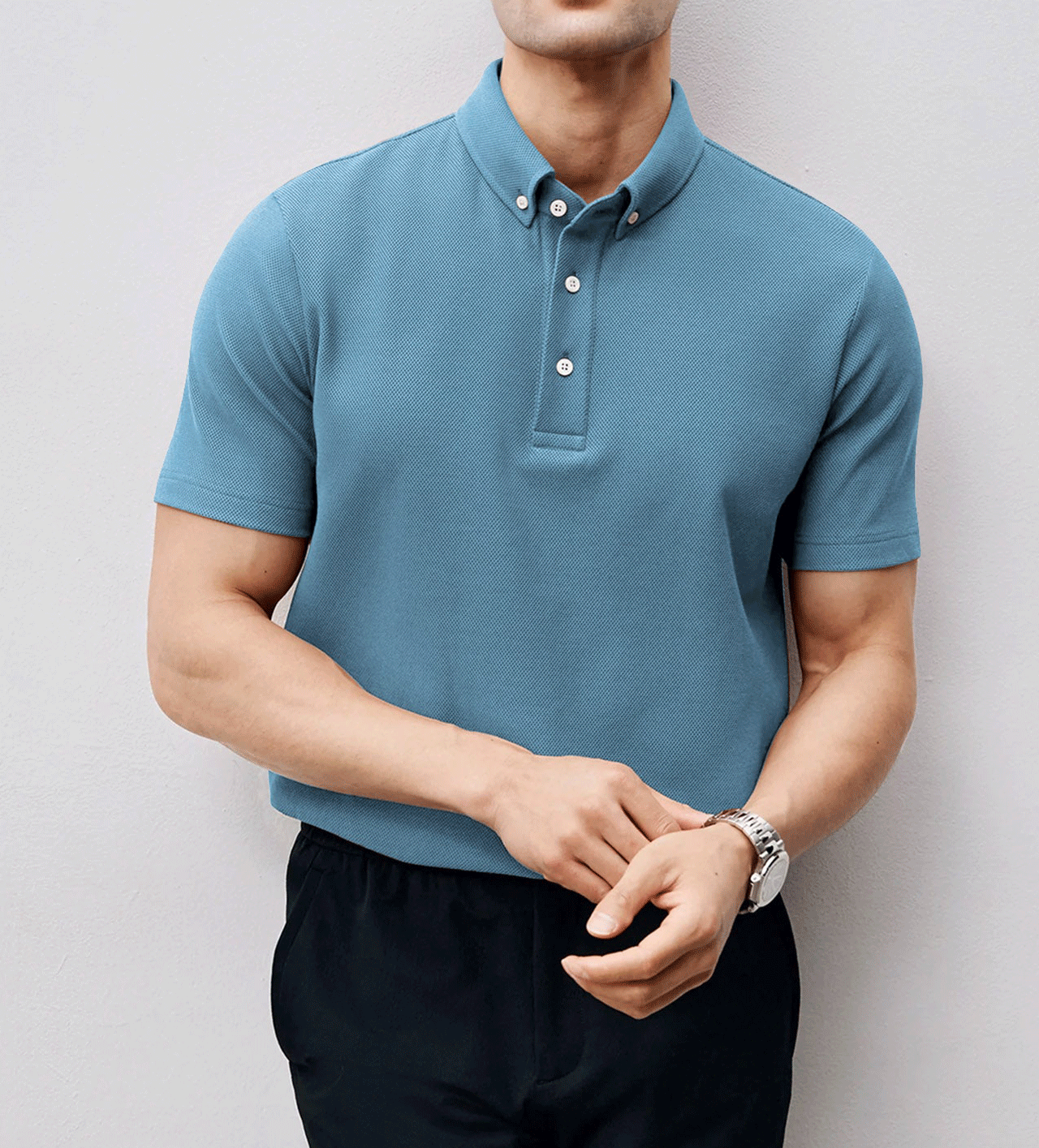 BreezeLuxe Breathable Piqué Short Sleeve Polo