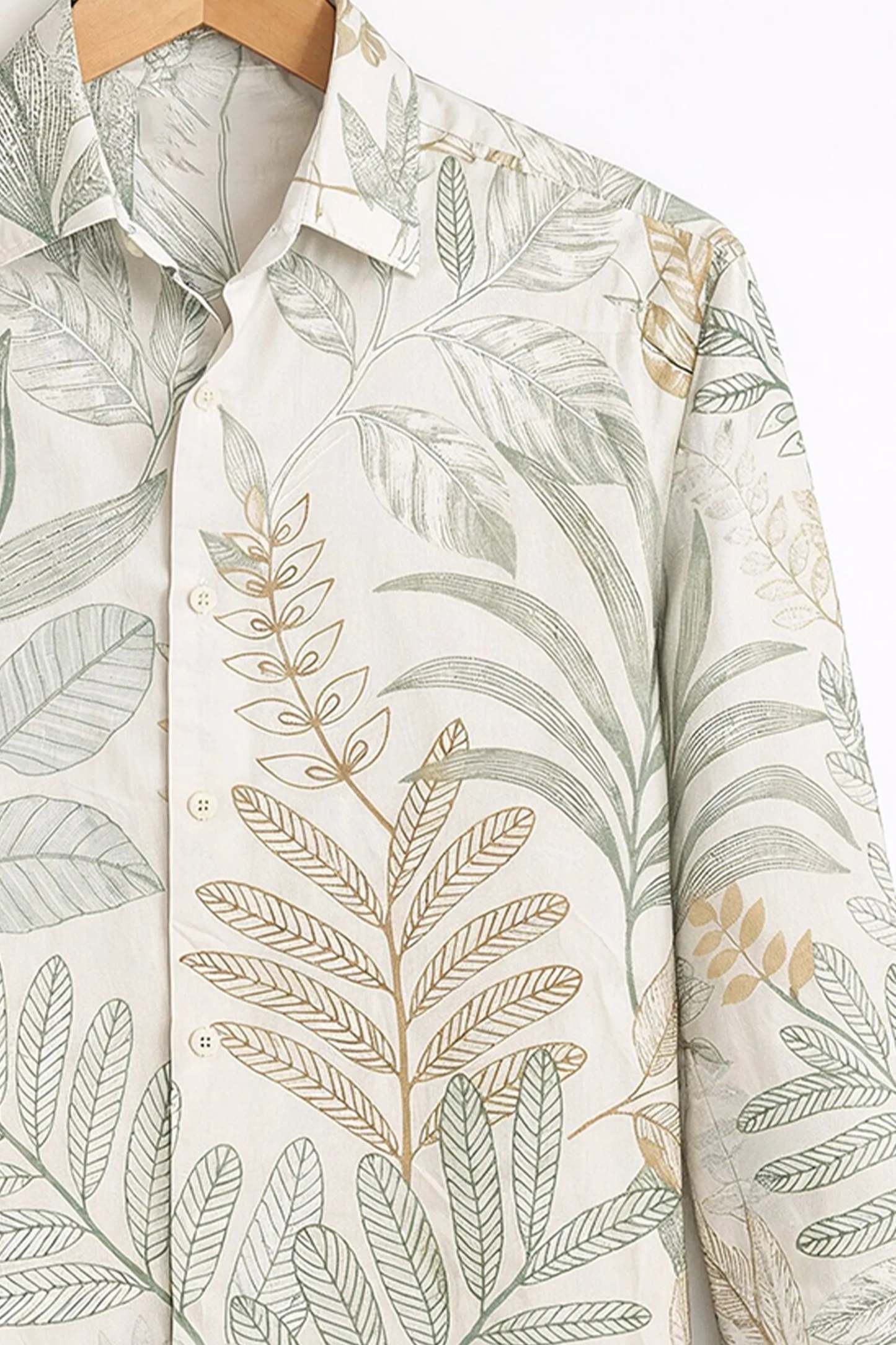 Men’s Botanical Leaf Print Shirt