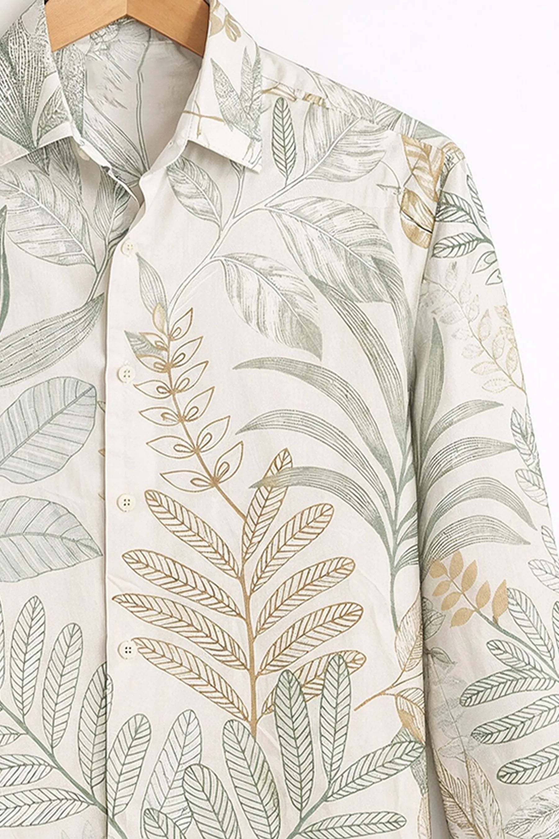 Men’s Botanical Leaf Print Shirt