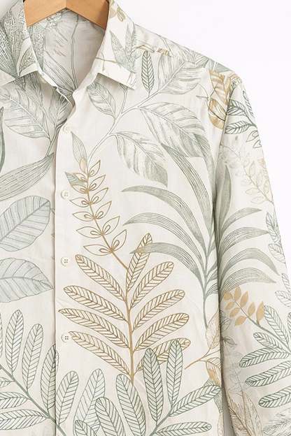 Men’s Botanical Leaf Print Shirt