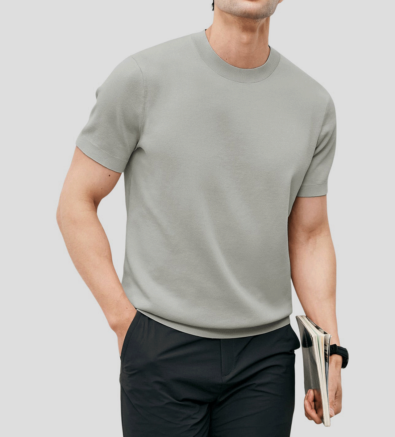 GentleKnit Short Sleeve Knitted T-Shirt