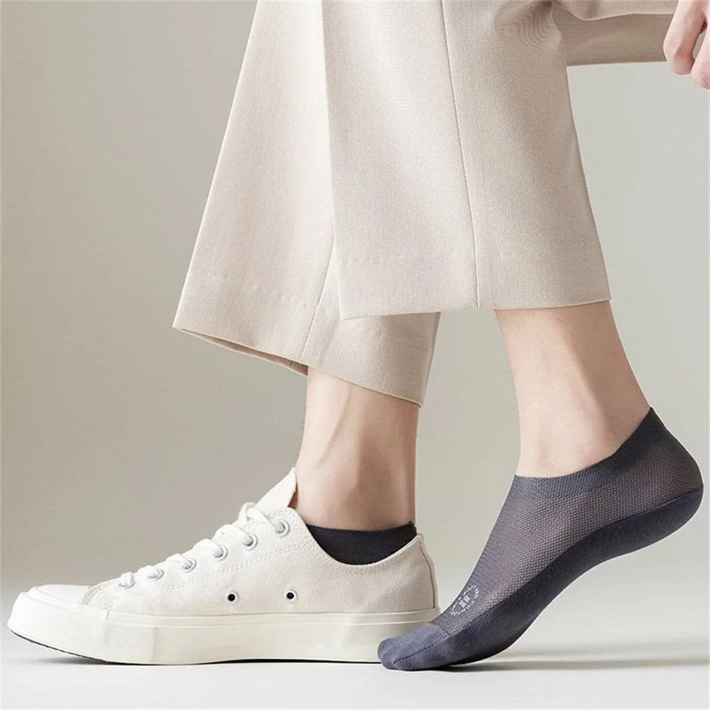 Men's Invisible Hollow Out Mesh Non-Slip Socks