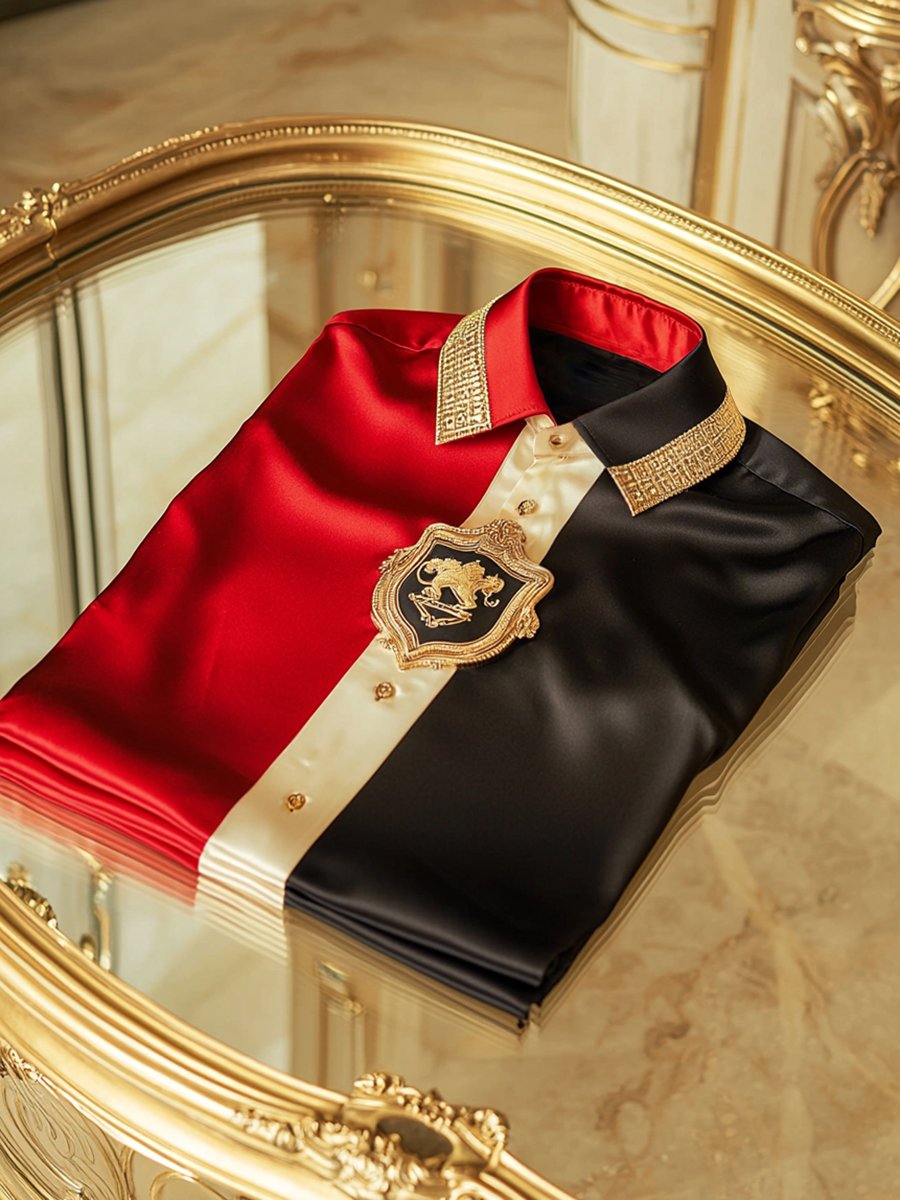 Men's Satin Luxury Business Long Sleeve Shirt