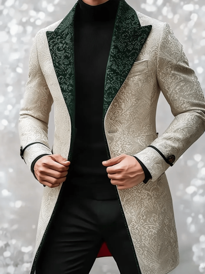 Man Unique casual Men's Luxury Business Casual Fashion Blazer Suit Coat Jacket