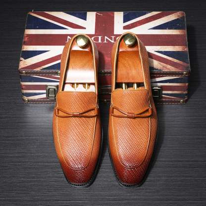 Business Casual British Style Fashion Men'S Leather Shoes