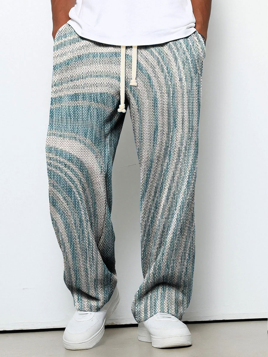 Men's Geometry Color Gradient Art Print Casual Suit Pants