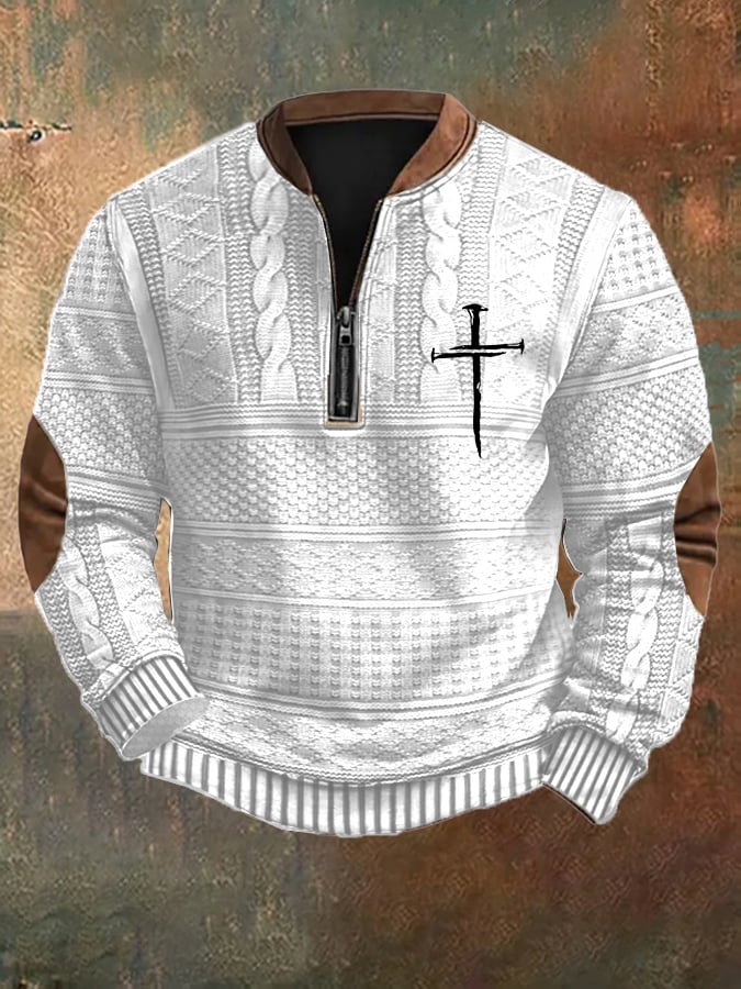 Men's Vintage Faith Print Sweatshirt