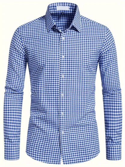 Men's Plaid Business Casual Shirt