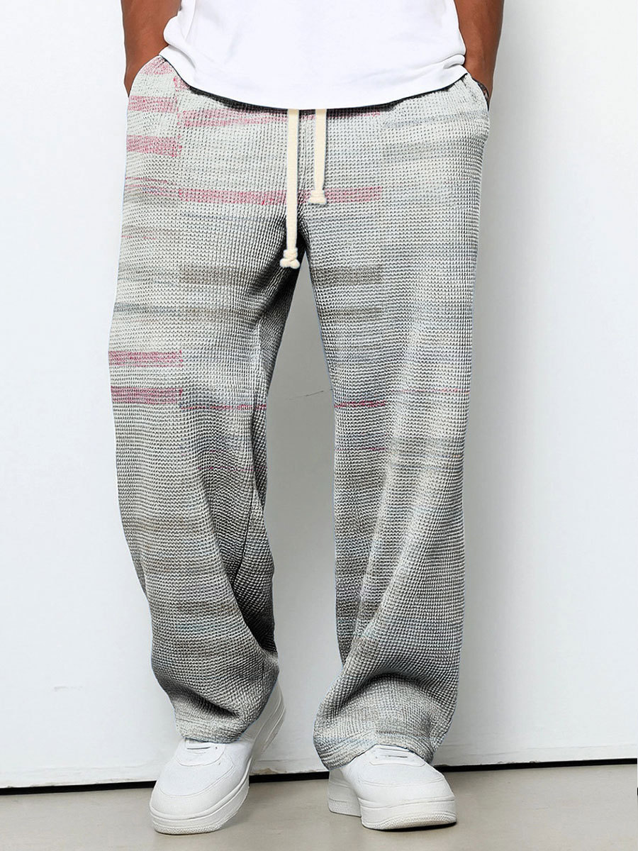 Men's Geometry Color Gradient Art Print Casual Suit Pants