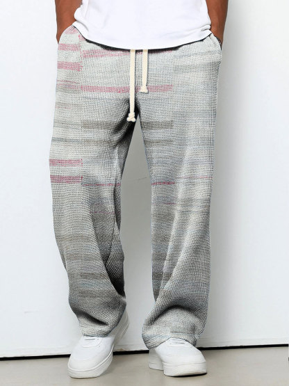 Men's Geometry Color Gradient Art Print Casual Suit Pants