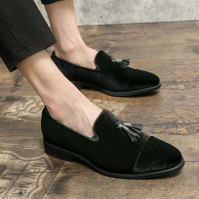 Fashionable And Versatile Breathable Tassel Design Casual Leather Shoes