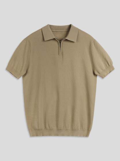 FlexKnit Active Knitted Zip Polo