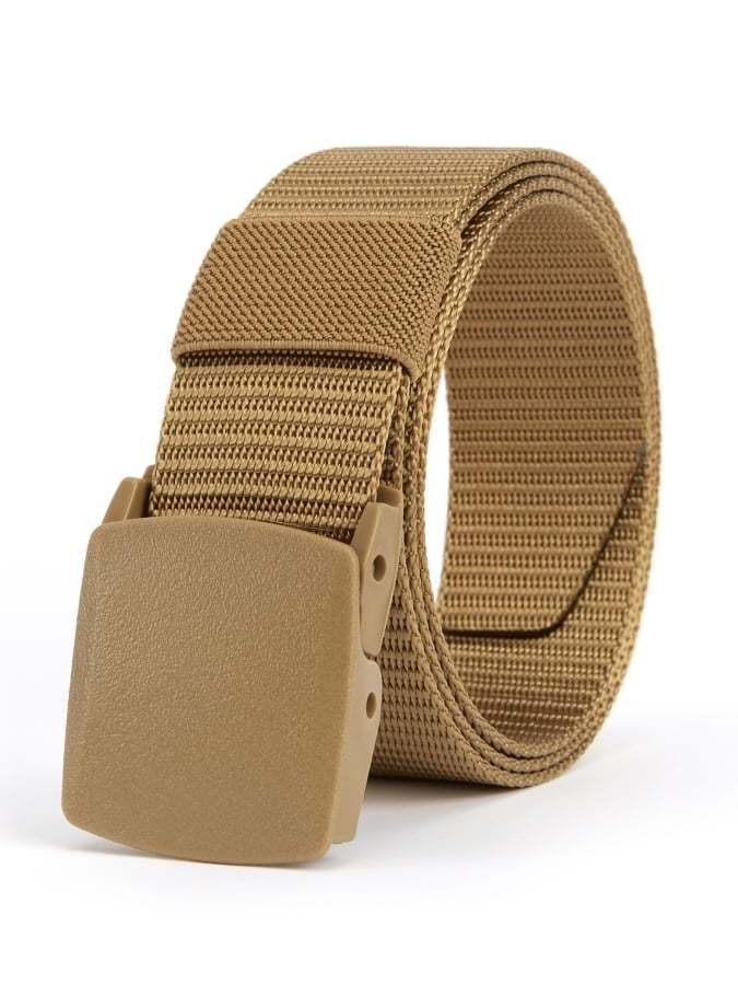 Men's outdoor training automatic buckle nylon canvas braided belt