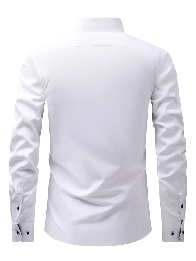 Men's Contrast Patchwork Business Casual Shirt