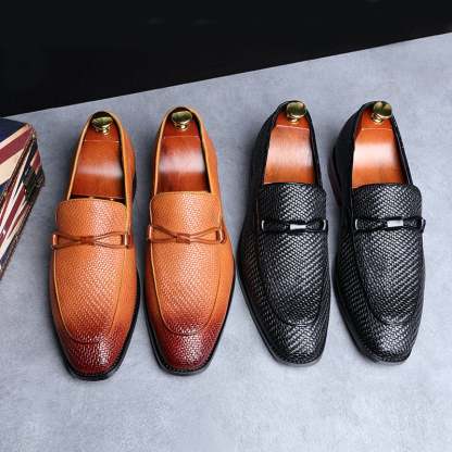 Business Casual British Style Fashion Men'S Leather Shoes