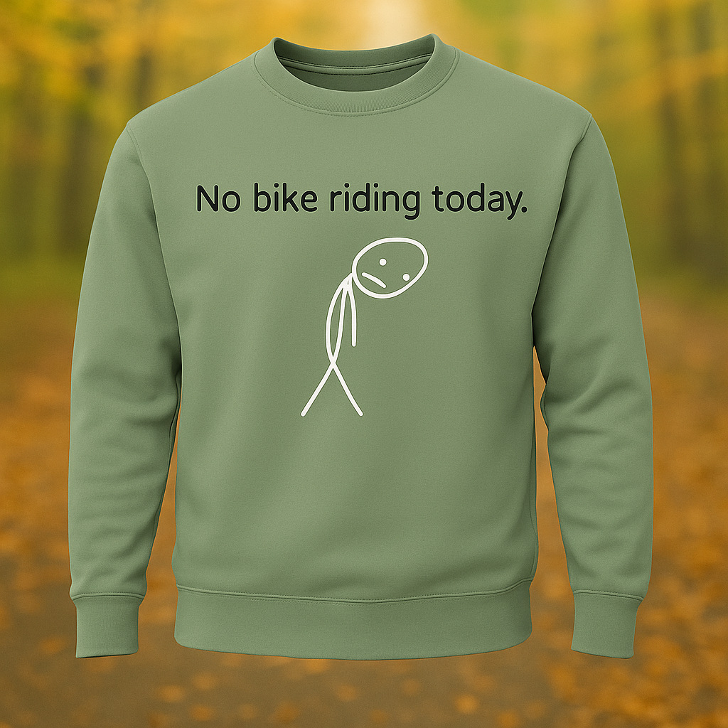 No Bike Riding Today Riding Lovers Long Sleeve Sweatshirt