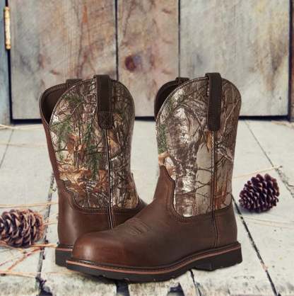 Vintage Western Big Tree Element Cowboy Boots