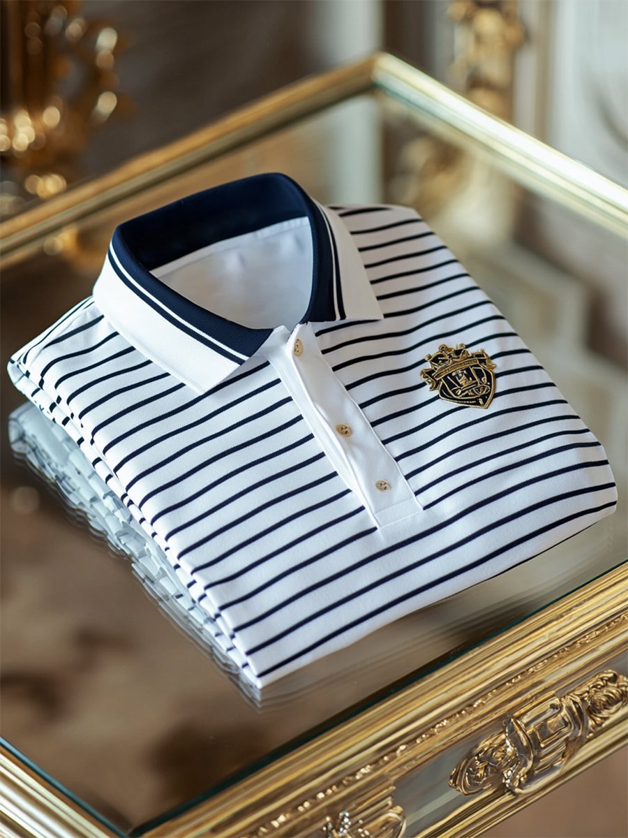 Men's Casual Business Long Sleeve Polo Shirt