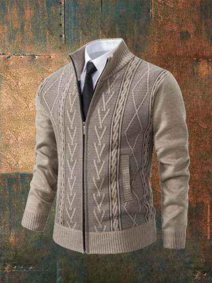 Men's casual knitted sweater cardigan