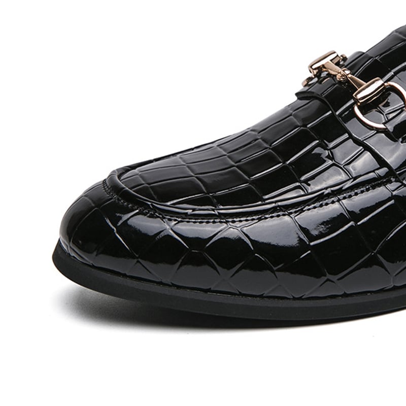 British Fashion Horsebit Heelless Breathable Faux Leather Shoes