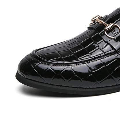 British Fashion Horsebit Heelless Breathable Faux Leather Shoes