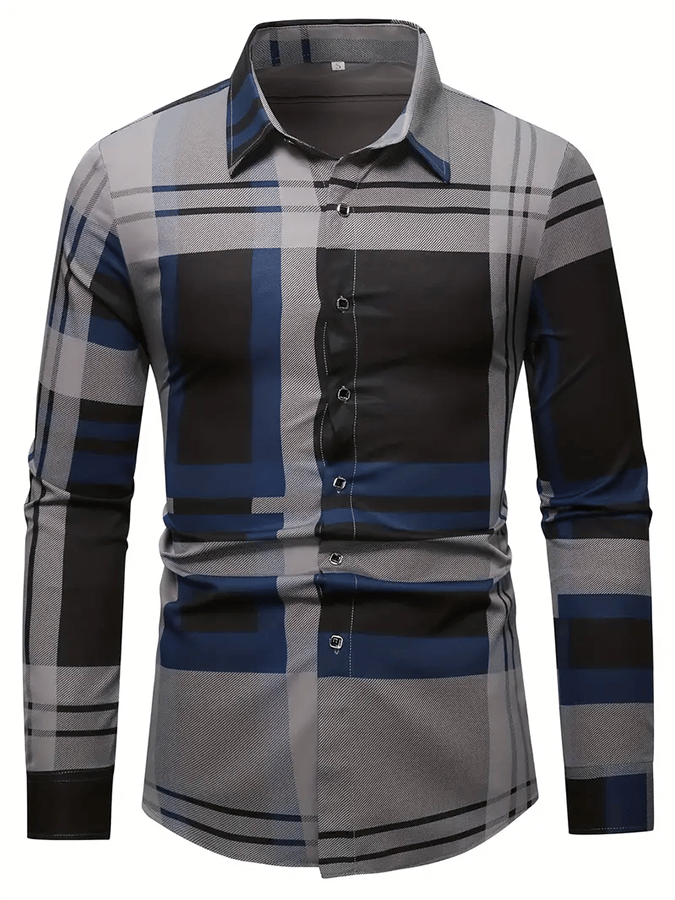 Men's Plaid Business Casual Shirt