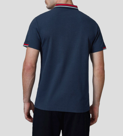 Classic Jacquard Collar Polo Shirt