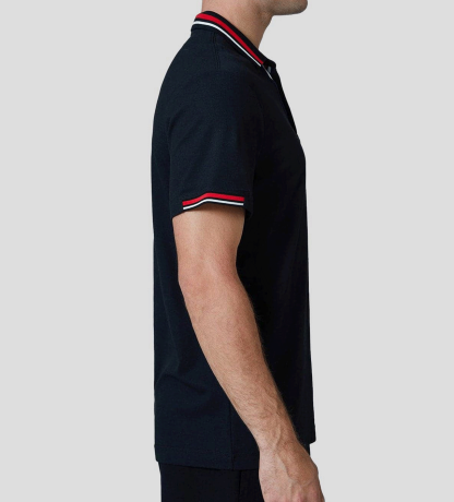 Classic Jacquard Collar Polo Shirt