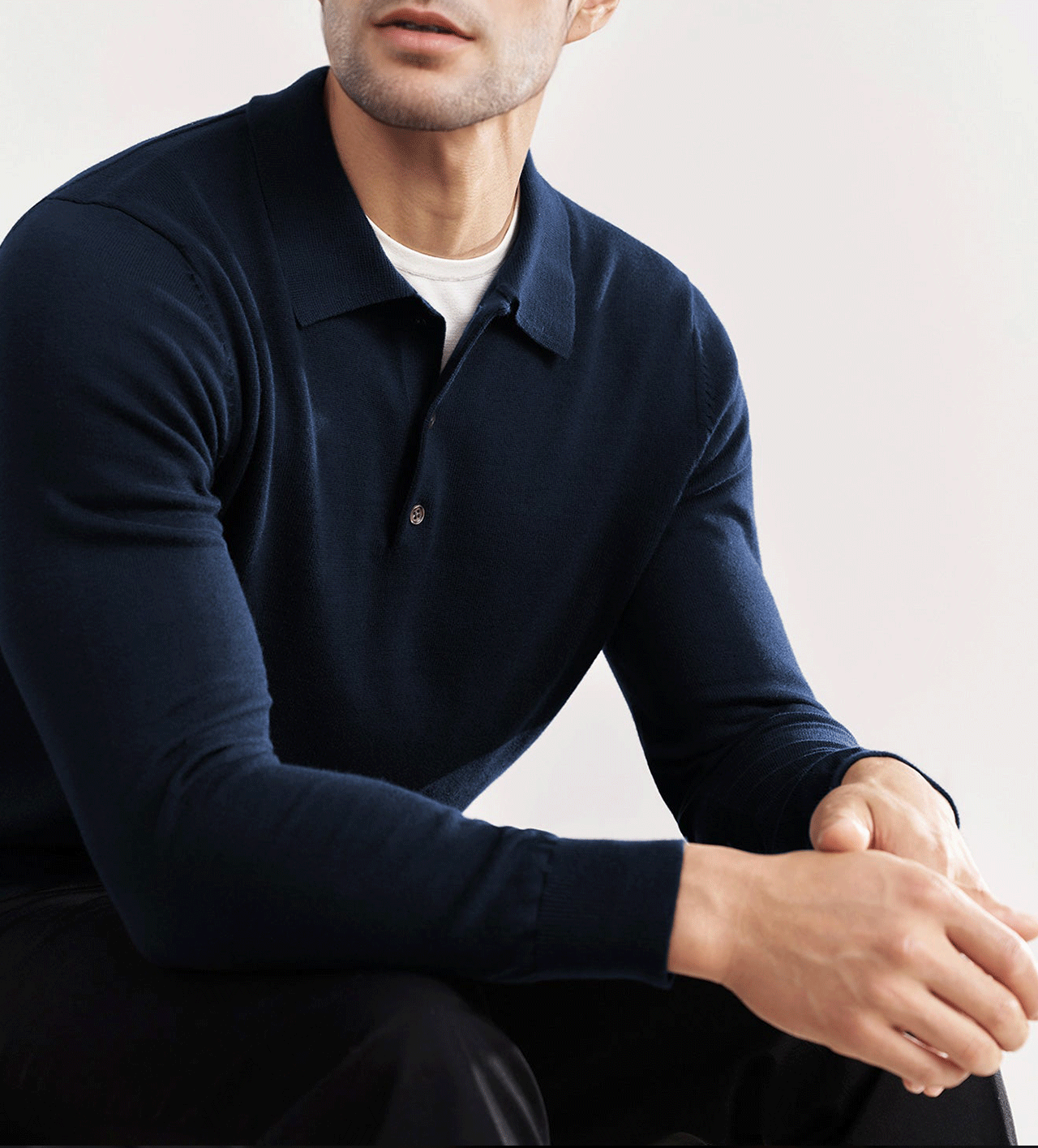 GentleKnit Buttoned Collar Sweater Polo