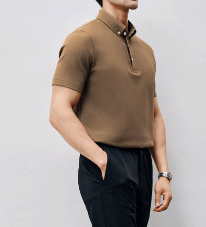 BreezeLuxe Breathable Piqué Short Sleeve Polo