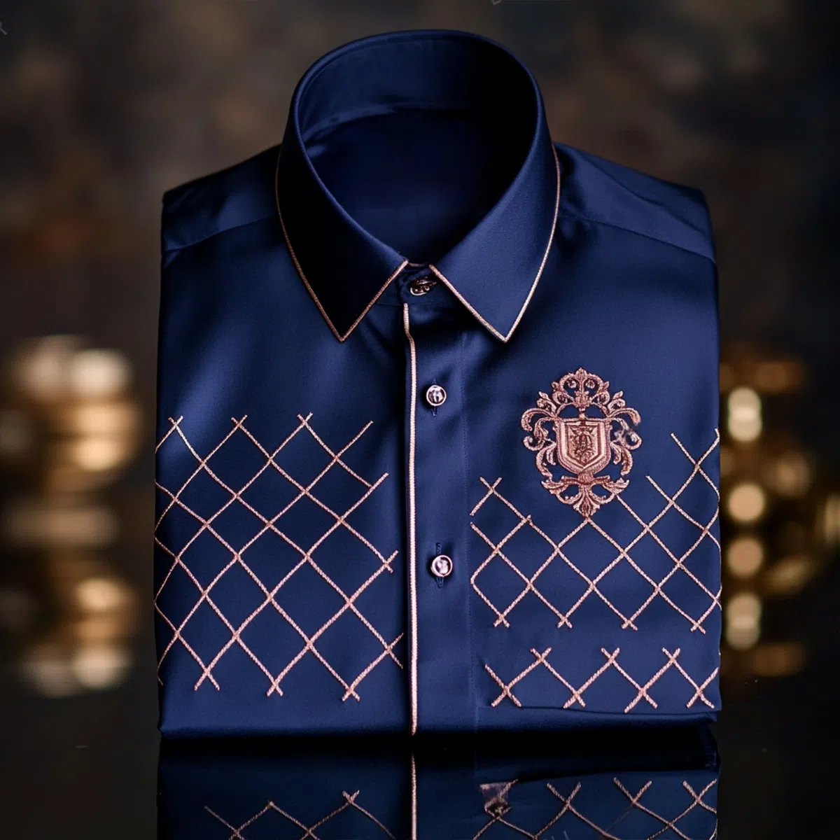 Men's sophisticated business casual vacation long sleeve shirt