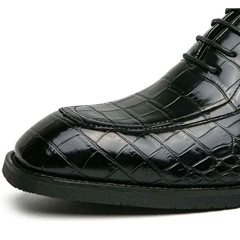 Business Lace Up Oxford Shoes Men'S Formal Square Toe Leather Shoes