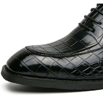 Business Lace Up Oxford Shoes Men'S Formal Square Toe Leather Shoes