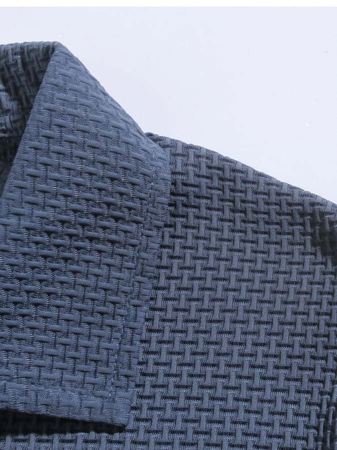 Men's Classic Waffle Lapel Polo Jacket