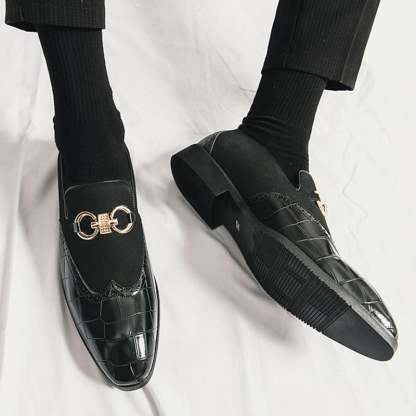 Men'S Fashionable British Style Patchwork Casual Shoes