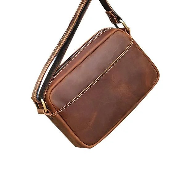 Men's Retro Cowhide Crossbody Shoulder Bag