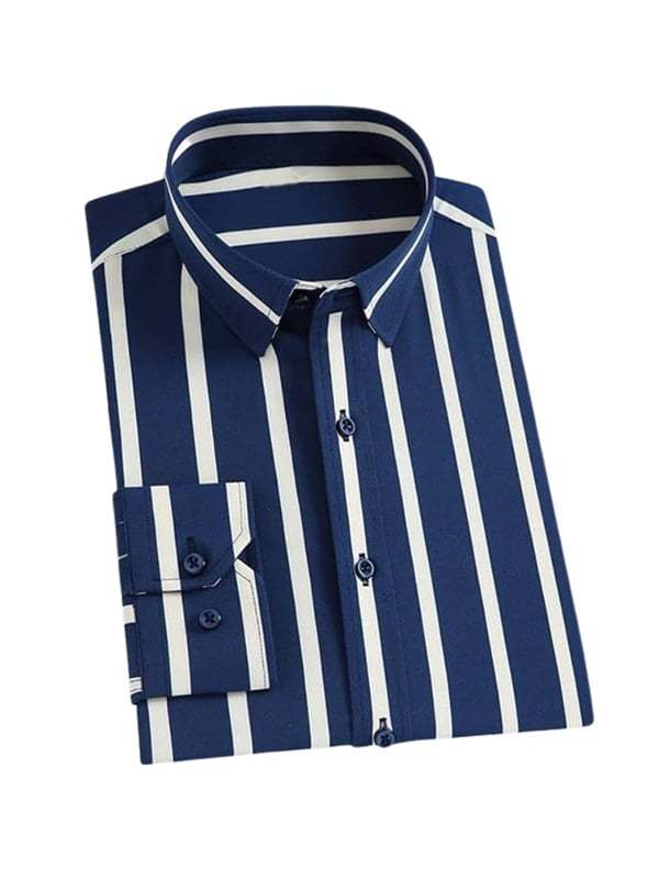 Men's Luxury Business Striped Long Sleeve Shirt