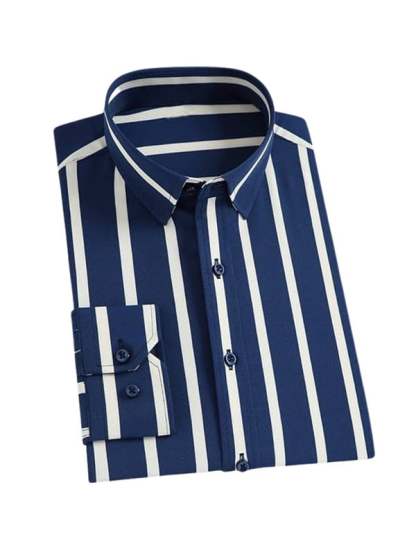 Men's Luxury Business Striped Long Sleeve Shirt