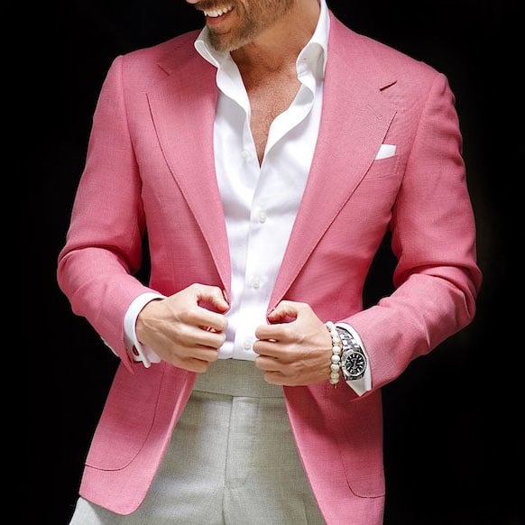 Men's Business Casual Solid Color Suit Jacket