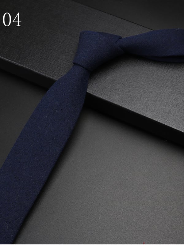 Men's British Solid Color Retro Gentleman Shirt Tie