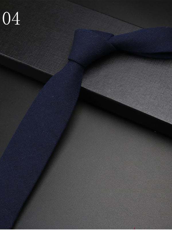 Men's British Solid Color Retro Gentleman Shirt Tie