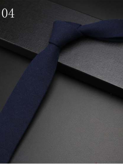 Men's British Solid Color Retro Gentleman Shirt Tie